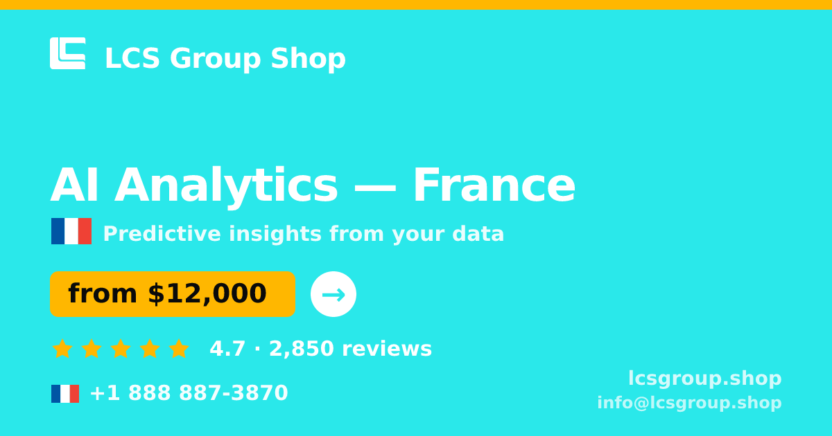 AI Analytics in Marseille — from $11,000, rated 4.5/5 by 1723 clients. LCS Group Shop.