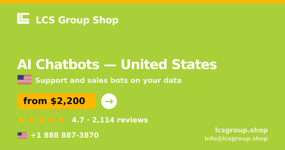 AI Chatbots in Dallas — from $1,700/mo, rated 4.9/5 by 1649 clients. LCS Group Shop.