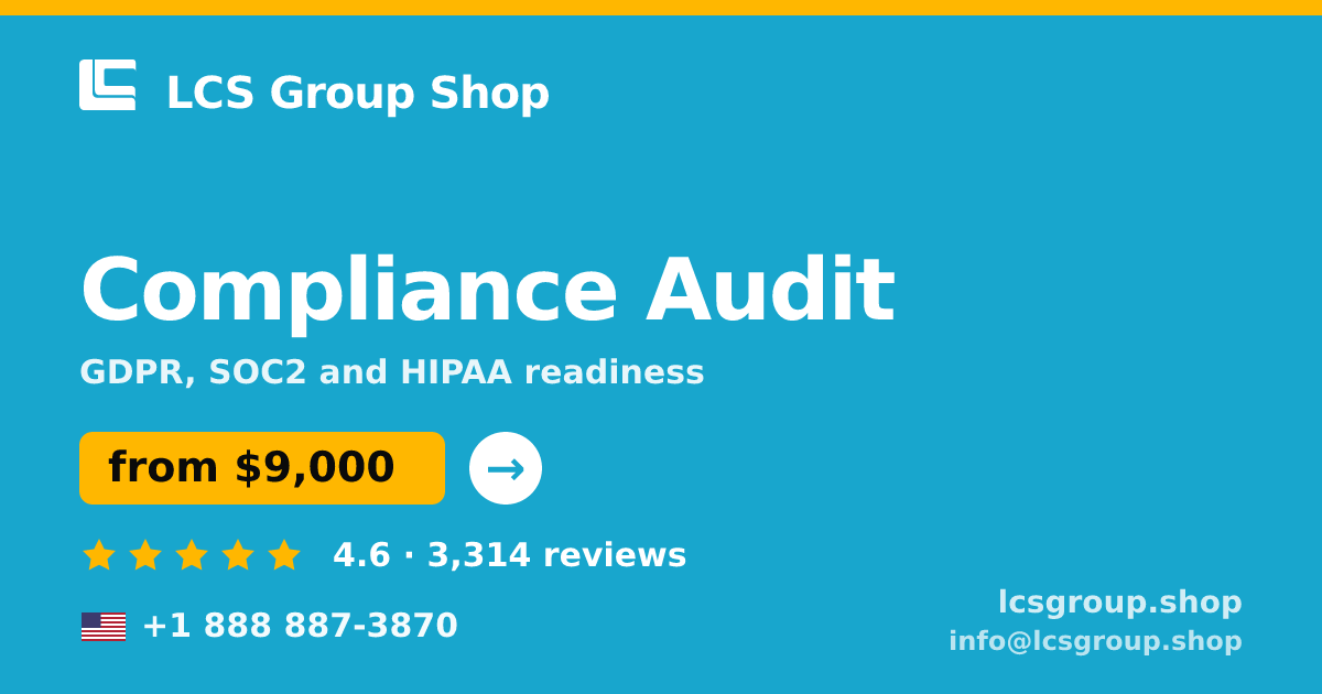 Compliance Audit in the USA — from $9,000, rated 4.6/5 by 3314 clients. LCS Group Shop.