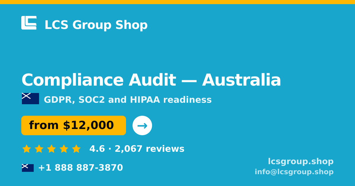 Compliance Audit in Brisbane — from $11,500, rated 4.7/5 by 872 clients. LCS Group Shop.