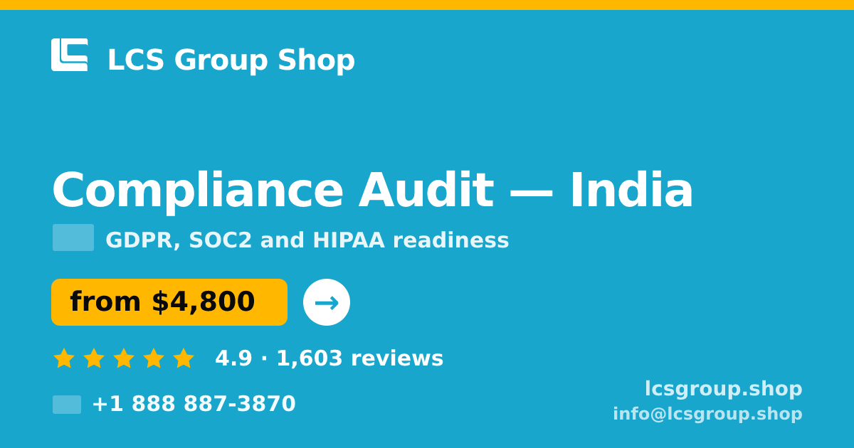 Compliance Audit in Delhi — from $4,000, rated 4.7/5 by 1055 clients. LCS Group Shop.