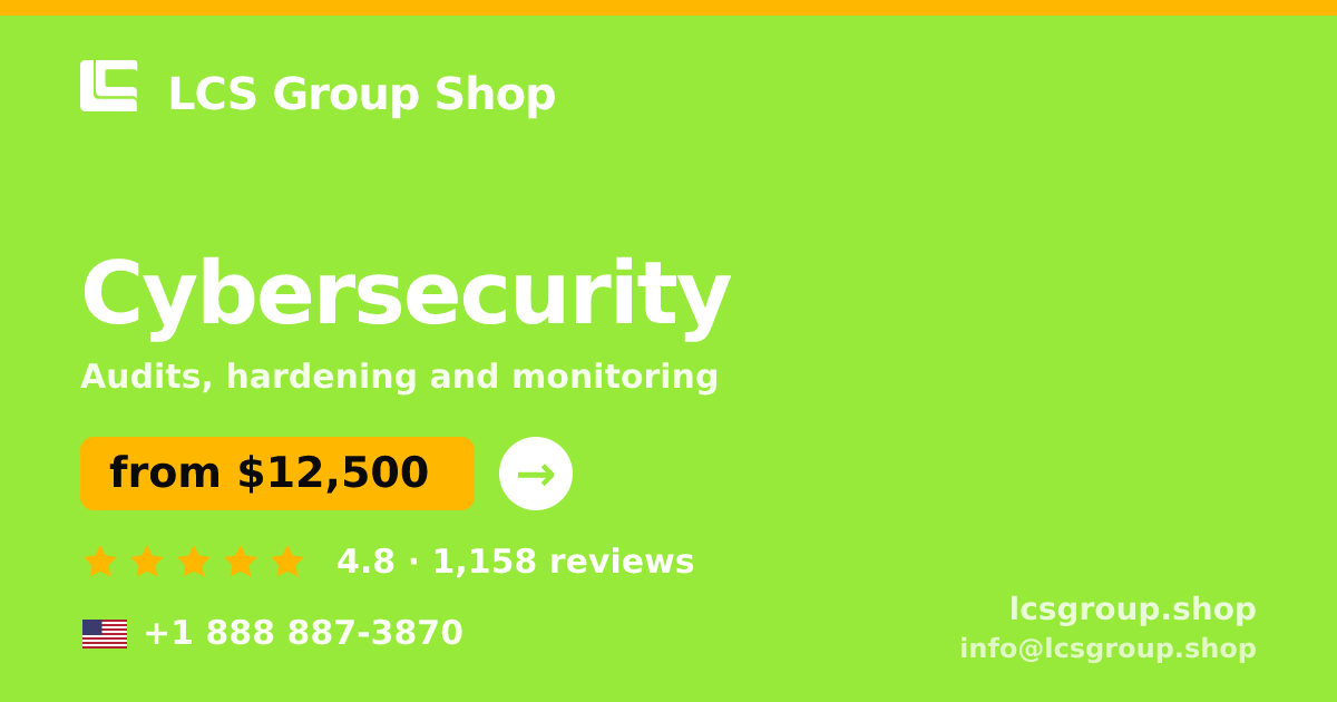Cybersecurity in the USA — from $12,500, rated 4.8/5 by 1158 clients. LCS Group Shop.