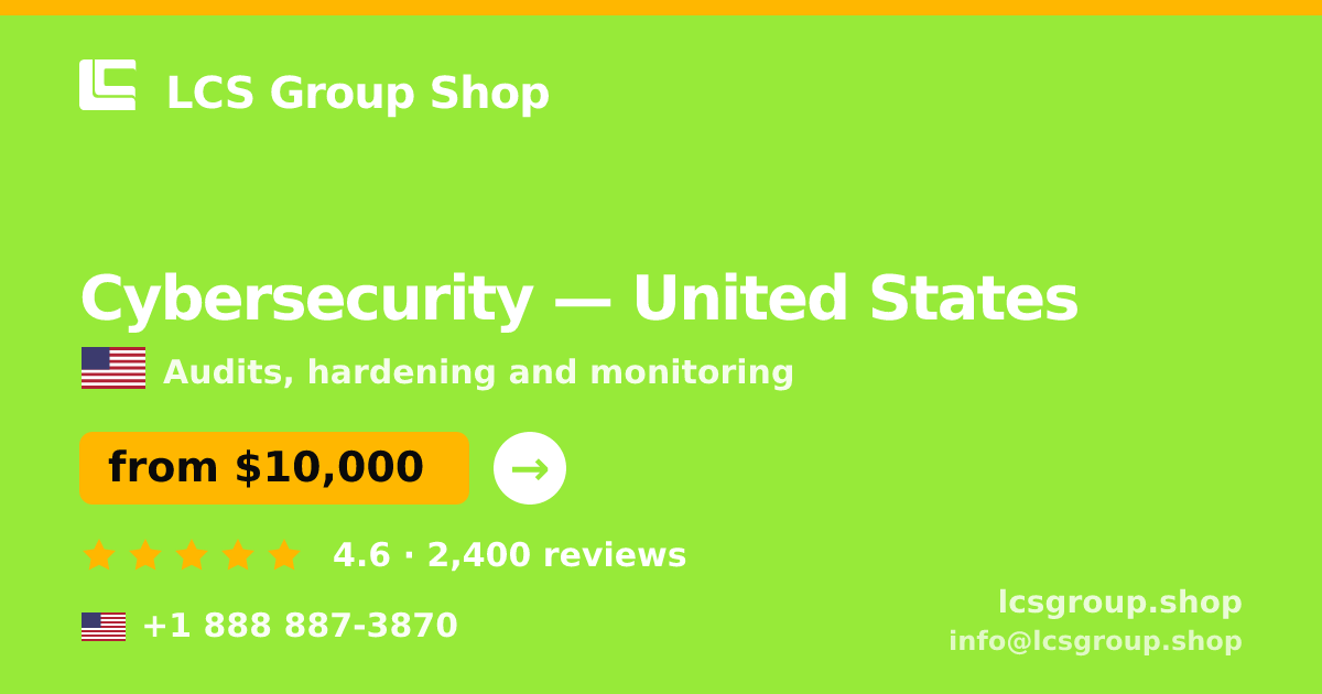 Cybersecurity in Dallas — from $10,500, rated 4.6/5 by 1100 clients. LCS Group Shop.