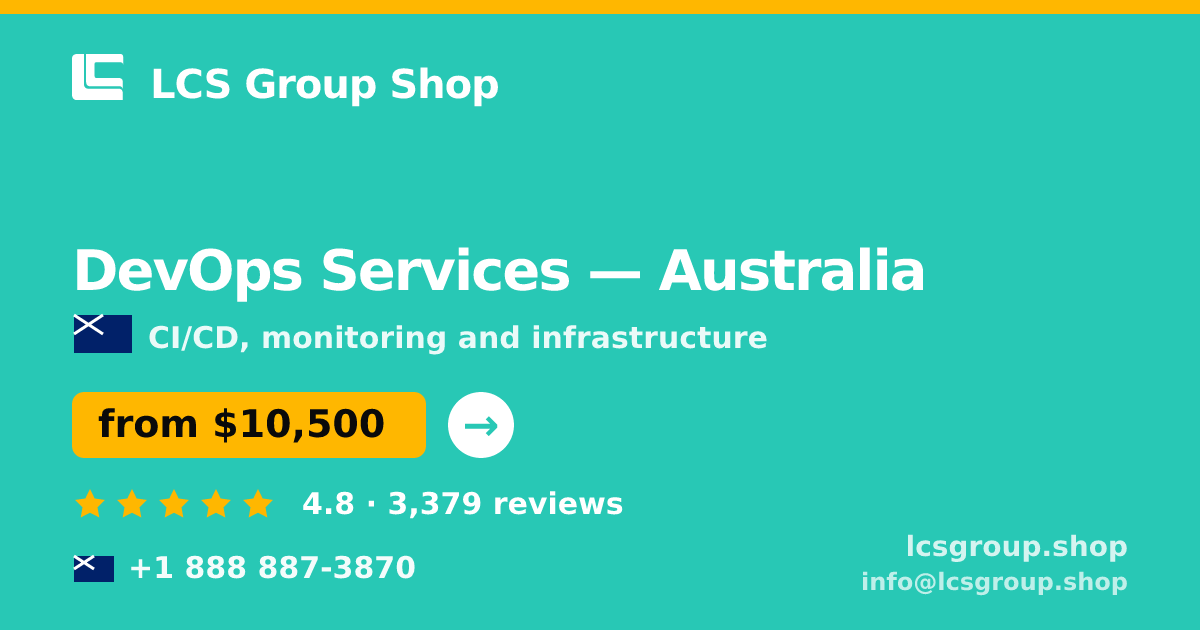 DevOps Services in Australia — from $10,500/mo, rated 4.8/5 by 3379 clients. LCS Group Shop.