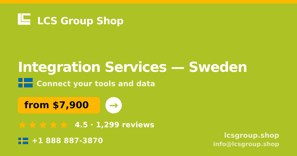 Integration Services in Malmö — from $8,200, rated 5/5 by 2907 clients. LCS Group Shop.