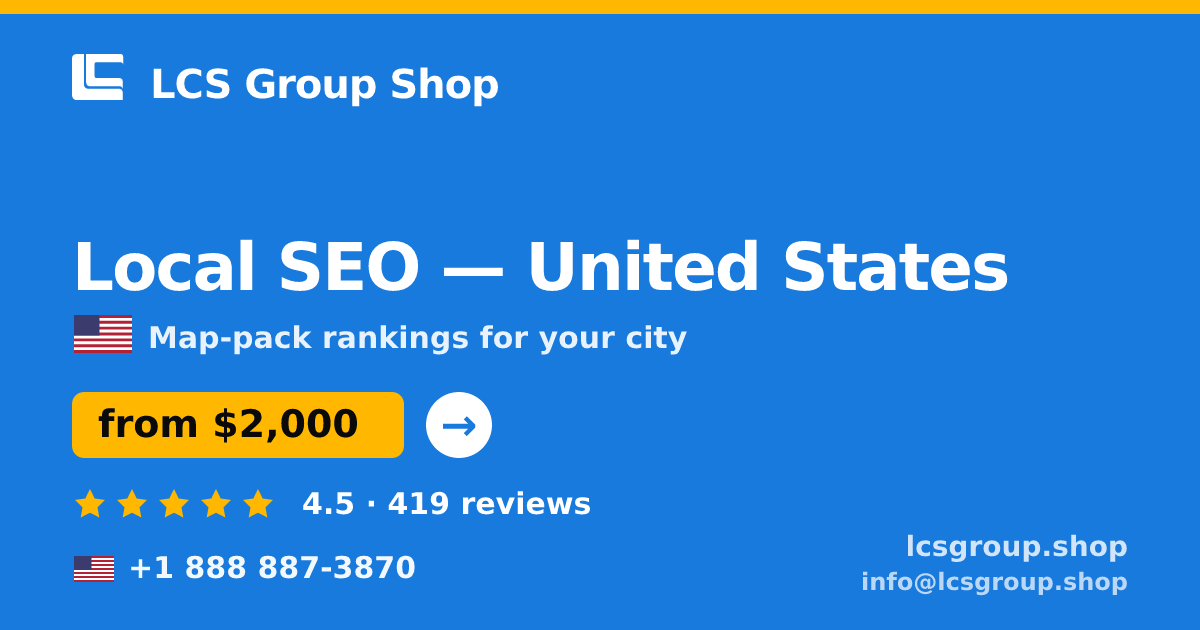 Local SEO in Indianapolis — from $1,400/mo, rated 4.7/5 by 3317 clients. LCS Group Shop.