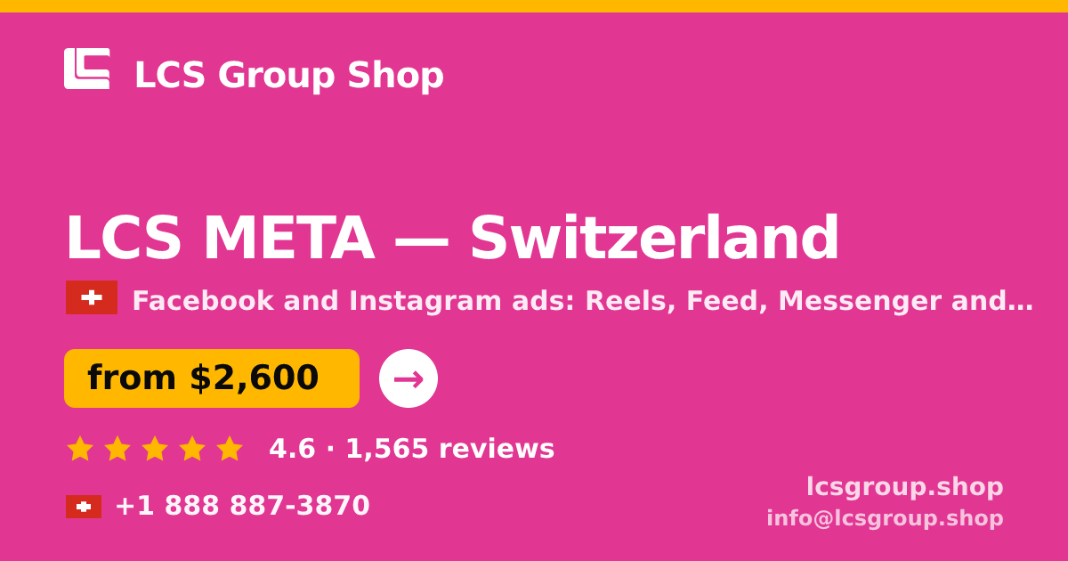 LCS META in Geneva — from $4,100/mo, rated 5/5 by 1436 clients. LCS Group Shop.