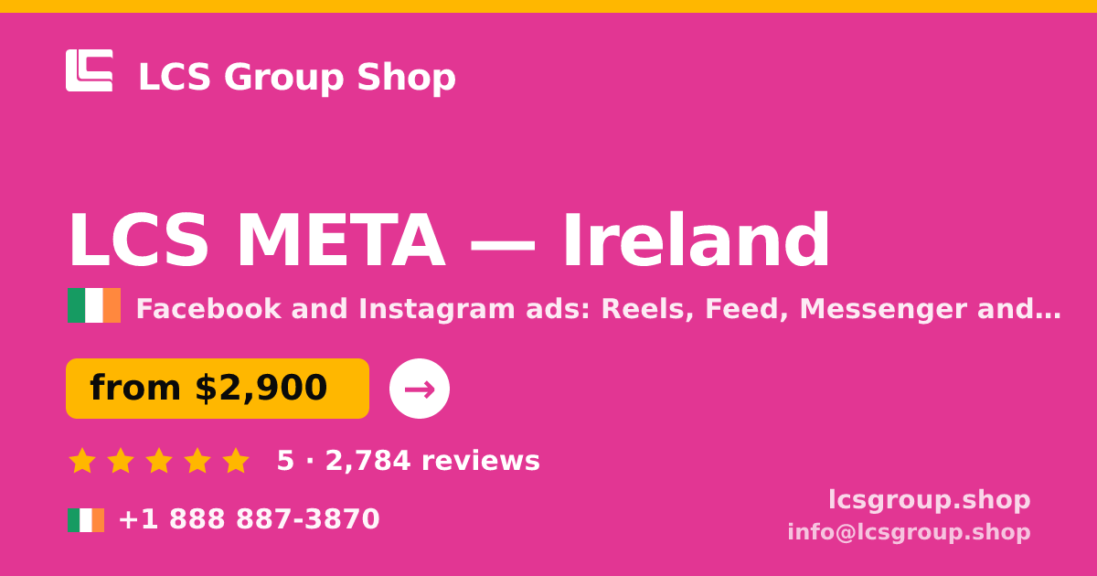 LCS META in Cork — from $2,600/mo, rated 4.6/5 by 867 clients. LCS Group Shop.