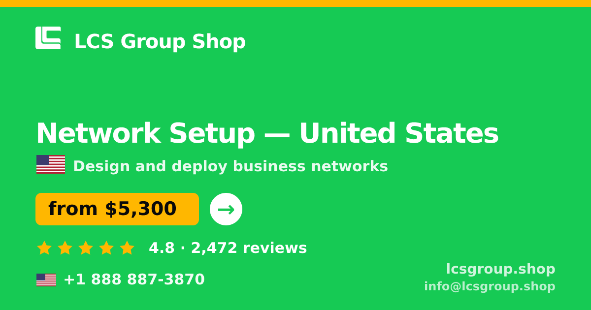 Network Setup in Nashville — from $6,500, rated 4.6/5 by 1937 clients. LCS Group Shop.