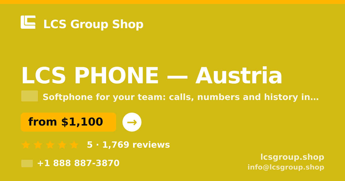 LCS PHONE in Graz — from $850/mo, rated 4.6/5 by 1836 clients. LCS Group Shop.