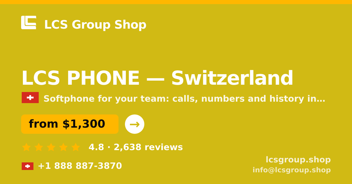 LCS PHONE in Geneva — from $1,400/mo, rated 4.7/5 by 702 clients. LCS Group Shop.