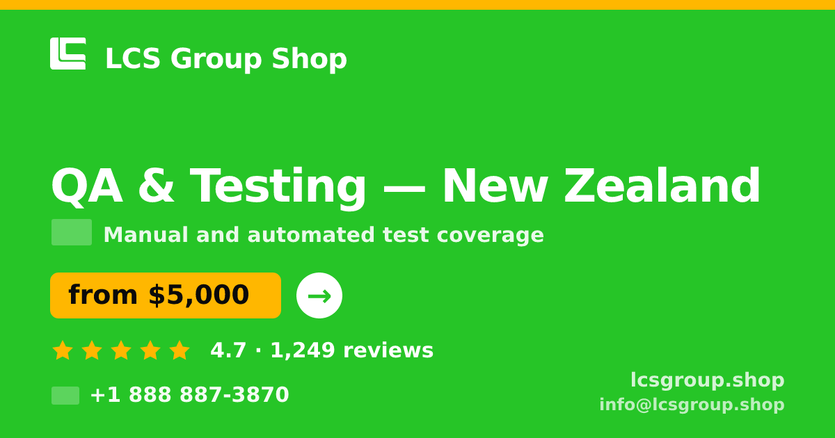 QA & Testing in Christchurch — from $4,500, rated 4.6/5 by 2891 clients. LCS Group Shop.