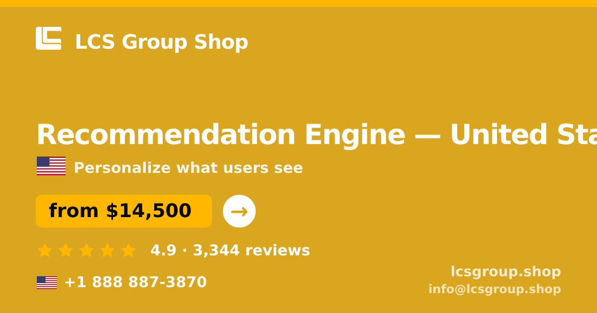 Recommendation Engine in Denver — from $15,500, rated 5/5 by 496 clients. LCS Group Shop.