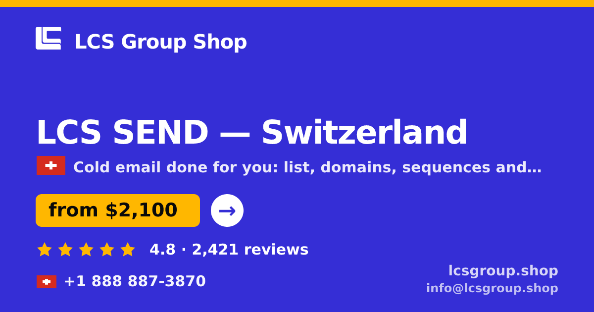 LCS SEND in Zürich — from $2,100/mo, rated 4.5/5 by 1966 clients. LCS Group Shop.
