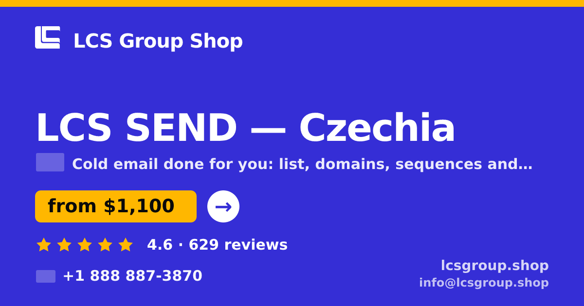 LCS SEND in Czechia — from $1,100/mo, rated 4.6/5 by 629 clients. LCS Group Shop.