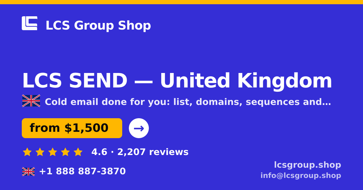 LCS SEND in United Kingdom — from $1,500/mo, rated 4.6/5 by 2207 clients. LCS Group Shop.
