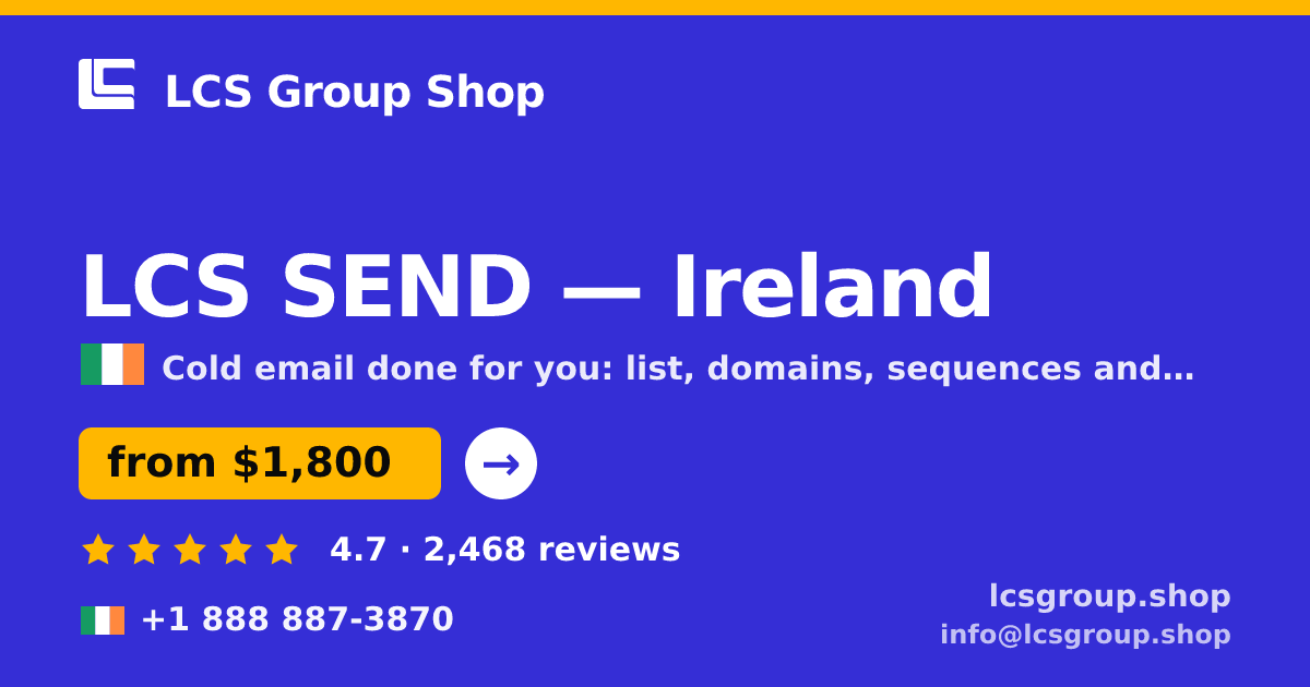 LCS SEND in Dublin — from $1,600/mo, rated 4.8/5 by 1479 clients. LCS Group Shop.