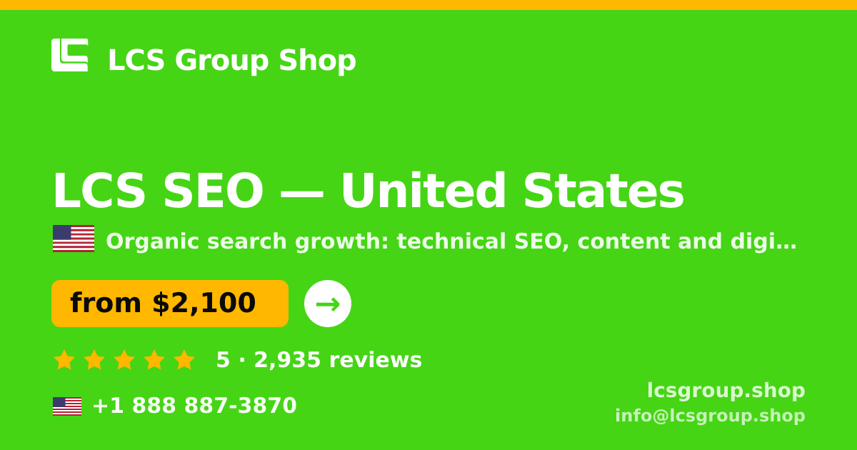 LCS SEO in Las Vegas — from $2,600/mo, rated 4.6/5 by 449 clients. LCS Group Shop.