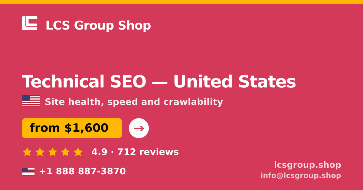 Technical SEO in Washington — from $2,300, rated 4.6/5 by 2364 clients. LCS Group Shop.