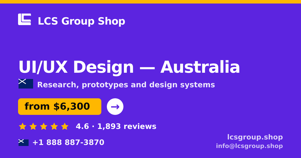 UI/UX Design in Perth — from $9,100, rated 4.9/5 by 601 clients. LCS Group Shop.