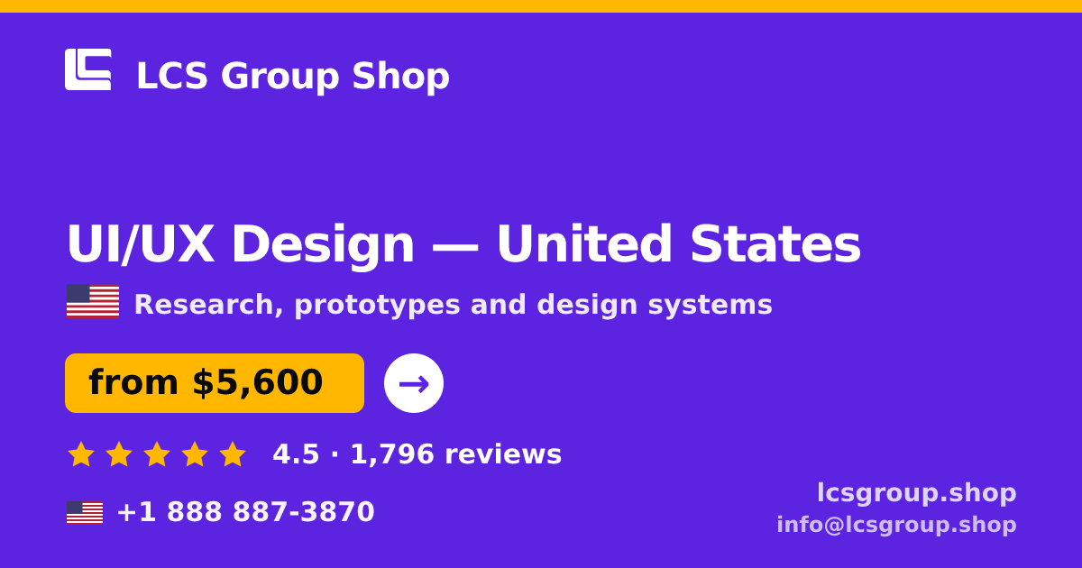 UI/UX Design in Miami — from $8,400, rated 4.6/5 by 3393 clients. LCS Group Shop.