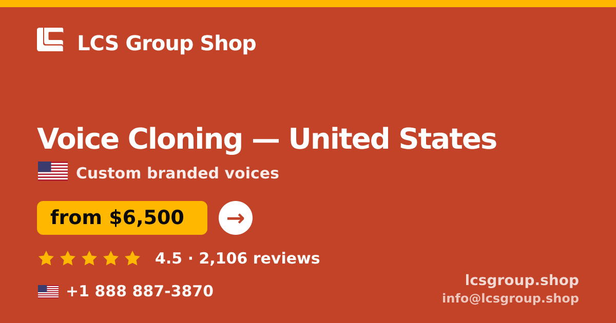 Voice Cloning in Las Vegas — from $5,200, rated 4.5/5 by 2447 clients. LCS Group Shop.
