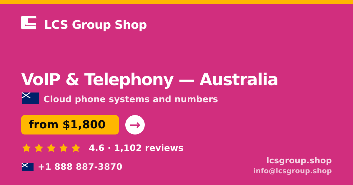 VoIP & Telephony in Australia — from $1,800/mo, rated 4.6/5 by 1102 clients. LCS Group Shop.